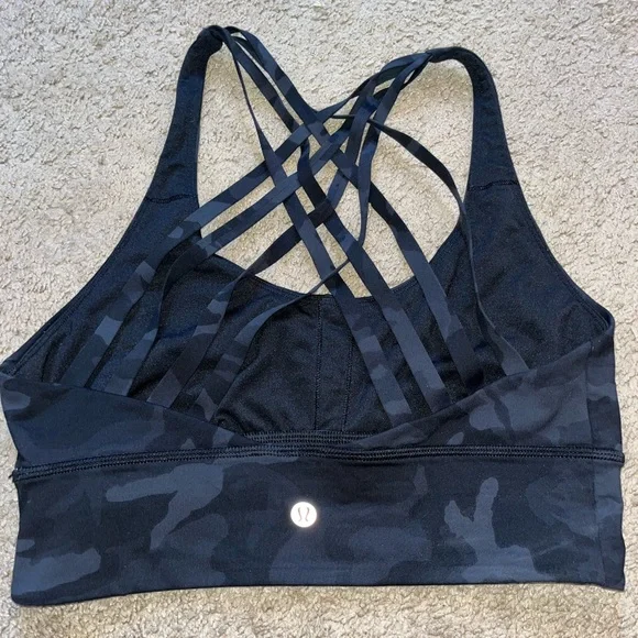 Lululemon Free To Be Moved Black camo bra - Picture 2 of 4